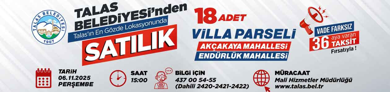 TALAS BELEDİYESİ RESMİ REKLAMI